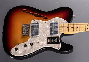 Fender American Vintage II 1972 Telecaster Thinline - солнечный взрыв с тремя цветами