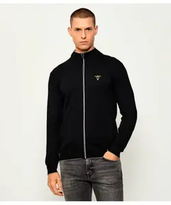 Шерстяной свитер Regular fit Aeronautica Militare, черный