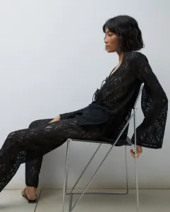 Женские кружевные брюки Tintoretto, черный