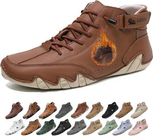 Мужские водонепроницаемые зимние снежные ботинки с ортопедической поддержкой: легкие противоскользящие походные ботинки с теплой дышащей подкладкой для комфорта при ходьбе в холодную погоду весь день Generic, бордовый