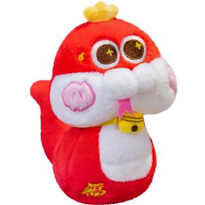 Милый и игривый новогодний плюшевый змей благословение плюшевая кукла высота 20см/30см/40см длина 20см Mise, красный