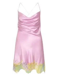 Платье мини Lila Salpicón Donde Esteban, фиолетовый