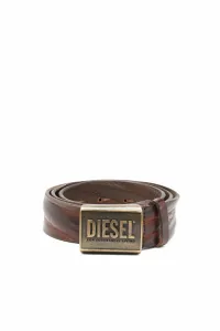 Мужской кожаный ремень DIESEL LOGO B-METAL BISCOTTO