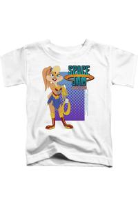 Футболка с коротким рукавом для малышей Space Jam 2 "Лола Банни" в стиле Wonder Woman Gildan, белый