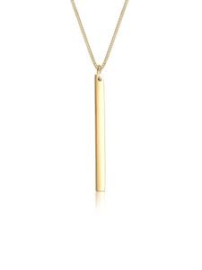 Elli Колье из серебра 925 пробы с геометрическим узором и золотыми элементами в форме прямоугольника