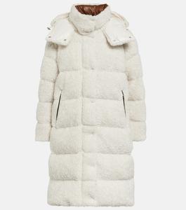 Пуховик Hainardia из искусственного меха MONCLER, белый