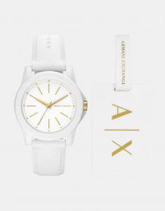 Подарочный набор из женских часов Ladybanks и багажной бирки AX7126 Armani Exchange, белый