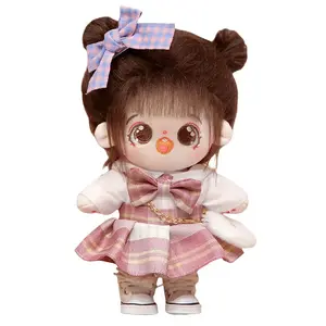 Мягкая игрушка кукла из хлопка высотой 20 см CHUNTUSHU, розовый