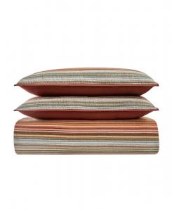 Комплект постельного белья Sunset Stripe из 3 предметов, окрашенный пряжей, размер Twin/Twin XL Brooklyn Loom, Multi