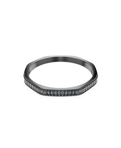 Браслет-манжета Matrix с багетной огранкой и синим рутениевым покрытием Swarovski, Blue