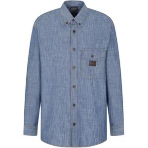 EMPORIO ARMANI Рубашка FW25 мужская синяя