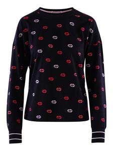 PJ Salvage Пижамная рубашка 'Be Mine' в ночном синем цвете