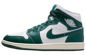 Кроссовки Air Jordan 1 Vintage Basketball Shoes Women's Mid-top Green/White, зеленый