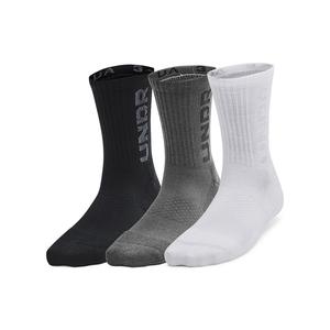 Детские носки UA Zone Mid Crew Under Armour, 3 пары, цвет Black Castle Rock