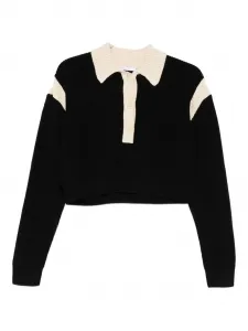 Свитер в стиле колор-блок Patrizia Pepe, черный