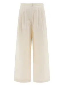 Плиссированные хлопковые брюки THE LOOM, нейтральный