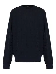 Свитер с логотипом Balmain, синий