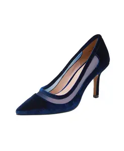 PERLINE Туфли-лодочки на высоком каблуке из комбинированных материалов Linea Paolo, синий