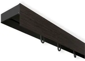 SN DECO GROUP Карниз для штор "Карниз SH с крышкой", 1 направляющая, фиксированный размер 180 см, черный