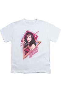 Футболка с мягким свечением Wonder Woman 84 с короткими рукавами для детей Gildan, белый