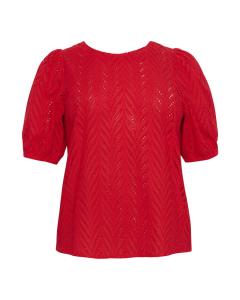 Блуза KAFFE CURVE Masia, ярко-красный