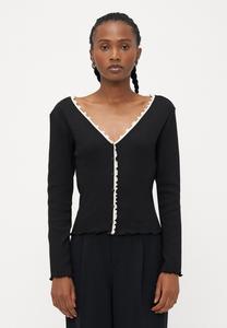 Топ ONLY Petite ONLLAILA BUTTON , Black/Birch/Black