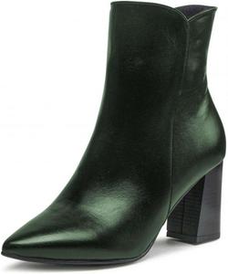 Женские ботильоны FOWT с заостренным носком и высокой массивной подошвой, боковая молния, модные праздничные туфли, размеры США 4-15, Dark Green