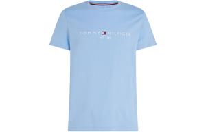 Футболка с вышитым логотипом Tommy Hilfiger, светло-голубой
