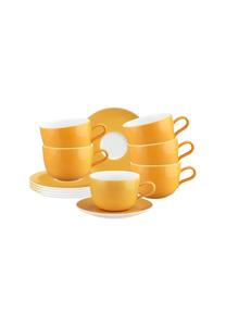 Набор кофейных чашек Seltmann Weiden Liberty Pure Colors с Блюдцеми, 380 мл, 6 штук, оранжевый