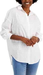 Женская туника Tommy Hilfiger из хлопкового текстурированного материала, White