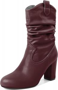 Женские ботильоны Zamikoo, высокая платформа, круглый носок, массивный каблук, короткие ботильоны, на молнии, из искусственной кожи, модные и удобные, вечерние сапоги, каблук 3,5 дюйма