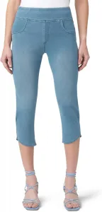 HUE Women's Super Soft Stretch High Rise Denim Capri Leggings