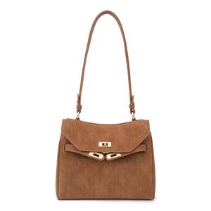 ELLE Синтетическая кожа с коровьей кожей женская сумка через плечо Ebony Gray/Amber Brown