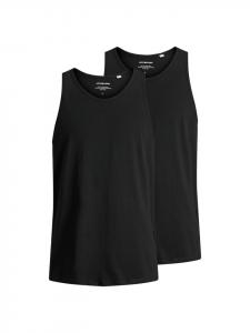 Топ JACBASIC 2 PACK черного цвета Jack & Jones