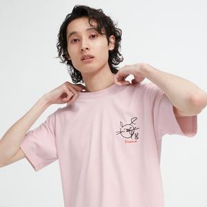 Футболка Peace For All Haruka Ayase Uniqlo, розовый