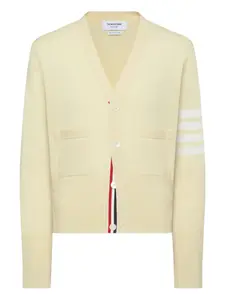 Кардиган с полосками 4-Bar THOM BROWNE, желтый