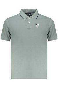 Мужское поло North Sails с коротким рукавом и аппликацией, серо-зеленый
