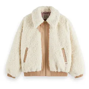 Куртка Scotch & Soda Teddy bomber, бежевый