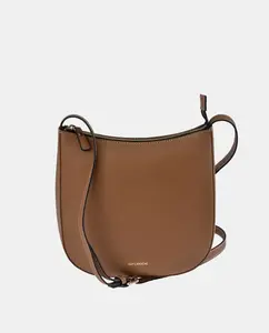 Кожаная сумка через плечо с задним карманом Guy Laroche, песочный