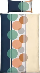 Постельное белье оранжево-сине-бежевое 1x 135x220 см + 1x 40x80 см Erwin Müller