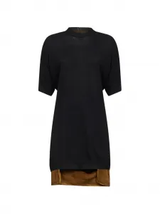 Мини-платье с ребристой вставкой на спинке Uma Wang, черный