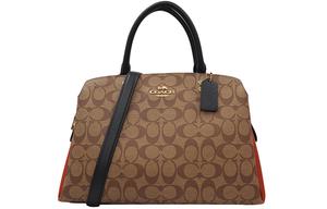 COACH Женская большая поясная сумка из ПВХ цвета хаки с цветными блоками