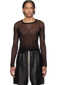 Футболка Temple rib ls Rick Owens, черный