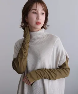 Футболка без пальцев с V-образным вырезом, элегантный крой, блузка с длинными рукавами Pourvous, цвет Khaki