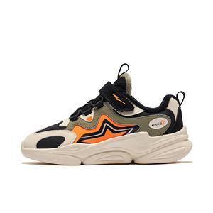 Термические лоу-топы детские повседневные кроссовки Black Beige Orange Kids' ERKE KIDS, черный/Warm Linen