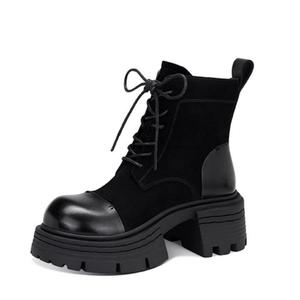 Короткие ботинки Martin 5,5 см женские JESSICA SOPHIA, Black (Fleece-Lined)