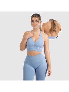 SMILODOX Спортивный бюстгальтер Silvia Scrunch синего цвета