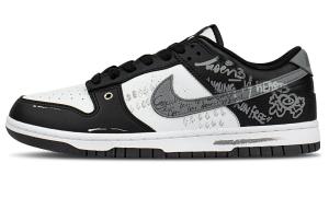 Данк баланс лоу топ скейтборд обувь унисекс Nike, черный