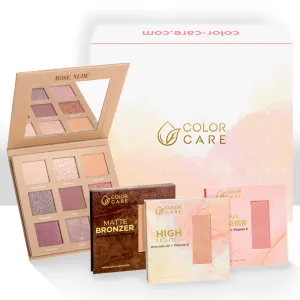 Набор rose nude: палитра теней для век Color Care Glowup, 8 гр
