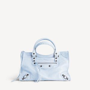 BALENCIAGA Женская сумка Le City среднего размера в цвете облачно-голубой